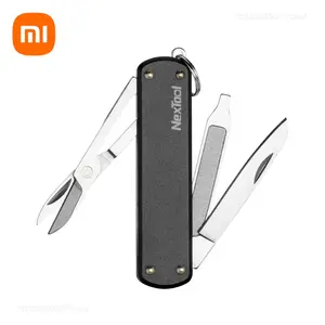 NexTool EDC Mini Multitool Folding Scissors Nail File Portable Screwdriver Outdoor Cutter Combination Hand Tools - Black