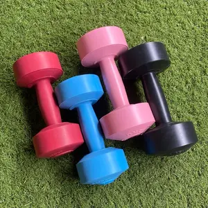 (1pcs) Barbel/Dumbell plastik 2kg sudah ada isinya siap pakai Dumbbell
