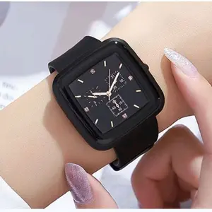 C ( C24 ) JAM TANGAN WANITA PRIA RUBBER ANALOG SPORTY GAYA KOREA Cewek Cowok Dewasa Watch Watches
