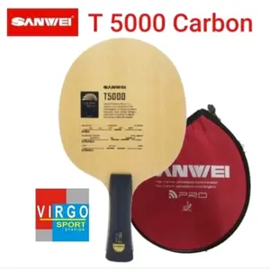 Sanwei T5000 carbon kayu bat bet pingpong tenis meja 100%ORIGINAL!!