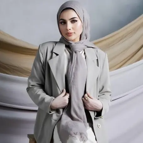 Heeriye Series BUNDLING MANJAH - NAVY - ASH GRAY - MATCHA PASHMINA SHAAL Jilbab Muslim Hitam Kerudung Empat Square Segi Pad 4