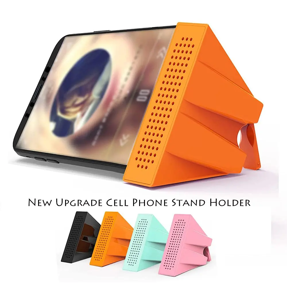 Universal Desk Sturdy Phone Holder New Upgrade Cell Phone Stand Holder Angle Height Adjustable with Sound Amplifier Function