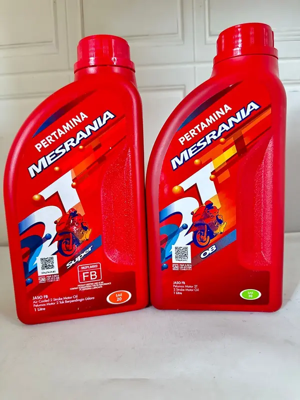 Oli Mesrania 2T Super 1 Liter SAE 20 Jaso FB & OB 0