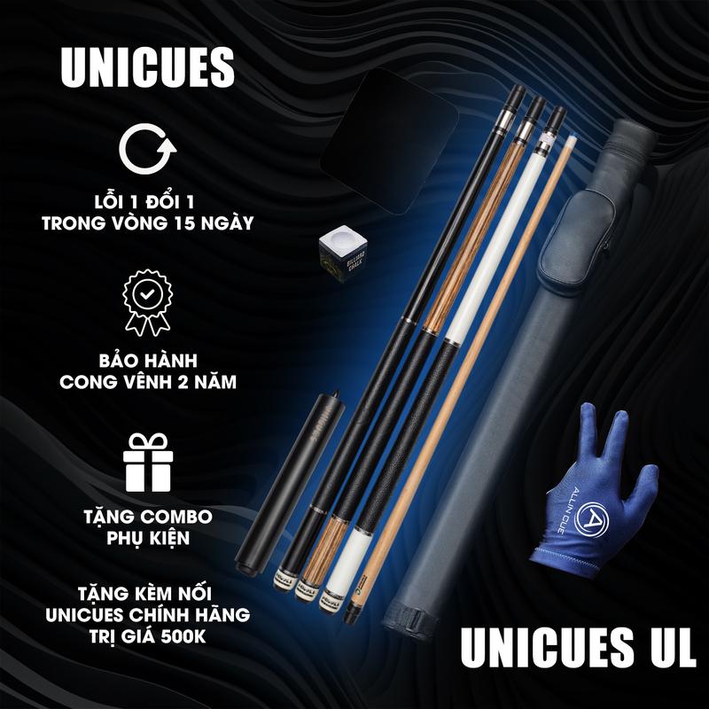  Cơ Bida  Unicues UL  Ngọn Thuần Mộc Phân Phối Chính Hãng XBilliard  Tặng Kèm Bao Da Nối Lơ Găng Tay Khăn Lau Cơ  