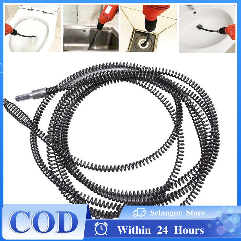 3M 5M 10M Unclogging Springs Pipe Dredger Spring With Connector Sink ...