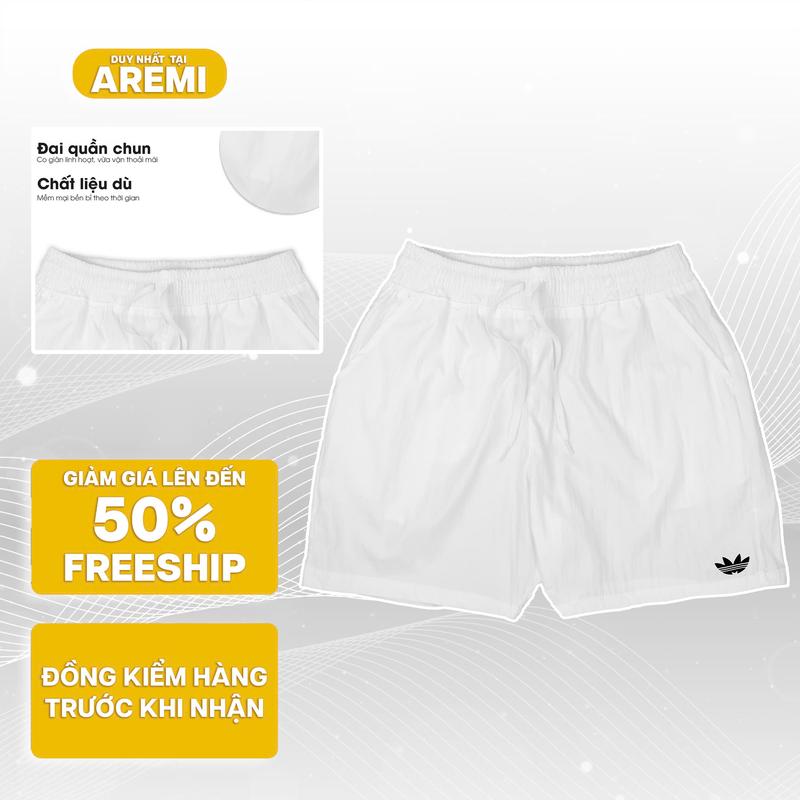 Quần short nam AREMI chất vải dù thoáng mát lưng thun co giản form trên gối trẻ trung QS0014