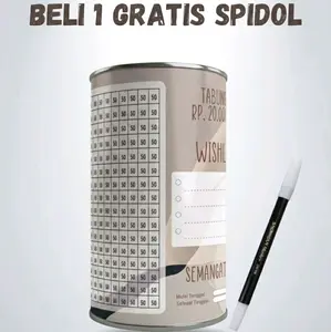 [JUMBO BELI 1 GRATIS SPIDOL]celengan target viral tiktok/celengan lucu murah kekinian/tabungan anak anak/size 20x10cm 5k