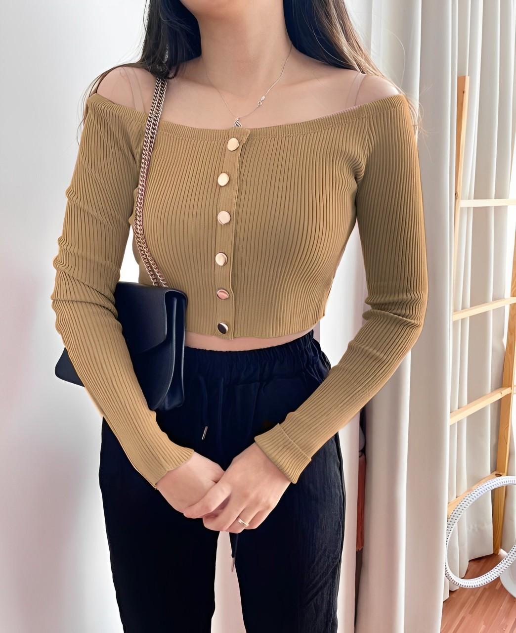 ZRS Blouse Rajut Sabrina Ld 80 - 90 cm P 40 cm B 200 gr Cotton Polyester #4507