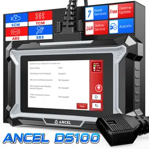 ANCEL DS100 OBD2 Scanner ABS/SRS/Transmission & Check Engine Code Reader with 7 Reset, Oil/Brake/BMS/SAS/ETS/ABS Bleeding/Gear Learning, Lifetime Free Update, Online Customer Service