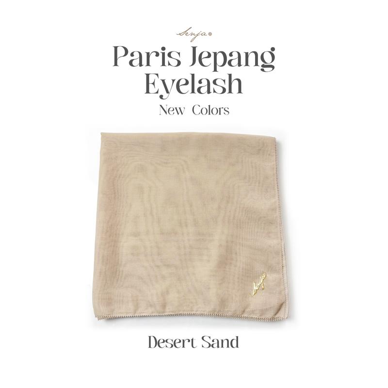 senja.id paris jepang eyelash Kerudung Nyaman / Muslim / Gold / Jilbab Basic / Segi / Square / Lembut / Instan / Voal / Merah / Empat 3