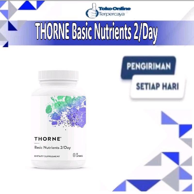 THORNE Basic Nutrients 2/Day Suplemen Multivitamin Mineral Dengan ...