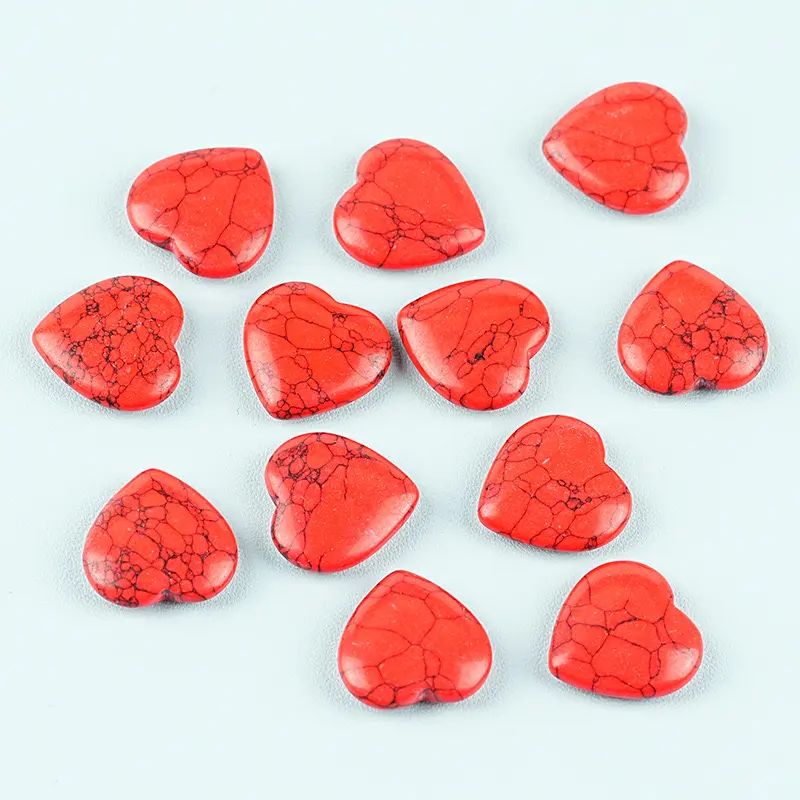 Pure natural material crystal carving piece mini heart 8
