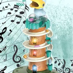 [TM888]Mainan Parrot Adventure Rotating Orbit / Mainan Bola Rail Putar Automatic Dengan Lift Model Burung Beo