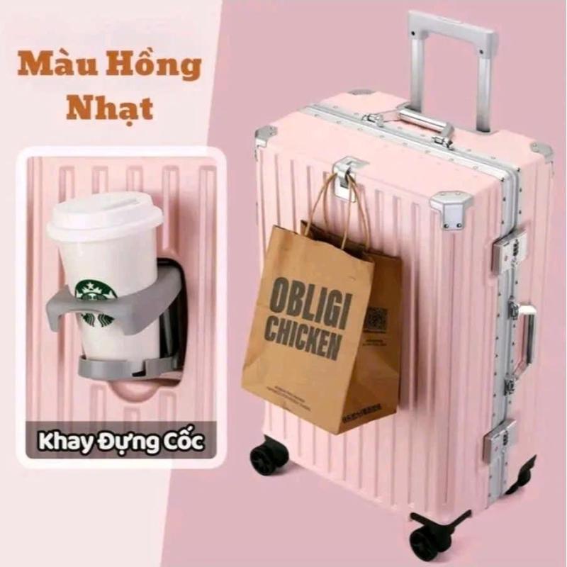 LUX959 Vali khung nhôm khoá sập, Nhựa PC cao cấp, 2 Ngăn Khoá Kéo Kín,Có Ngăn…
