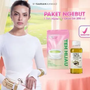 BUNDLING NGEBUT (PAKET 2 MINGGU TEH HIJAU + OLIVE OIL BYSARAHAHMAD)