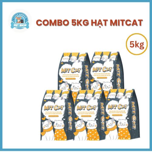 Tặng 10 Súp COMBO 5KG hạt cho mèo MITCAT bổ sung đầy đủ chất xơ vitamin protein cho mèo