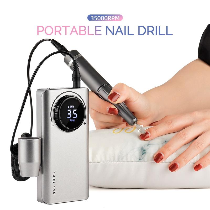 Nail Grinder Nail Drill Machine Nail Polisher 0~35000rpm 30W Portable High-grade Nail Design Device Nail Care Manicure 2