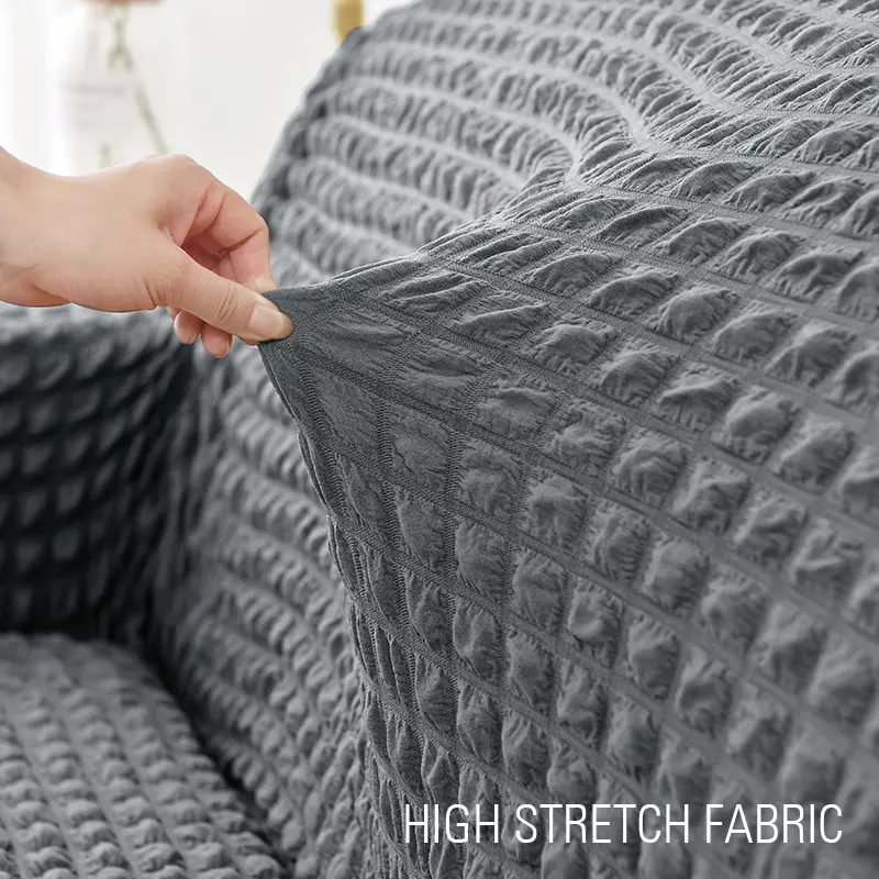 Bọc Ghế Sofa vải thun Thông Dụng 1 2 3 4 chỗ ngồi, Co Giãn Seersucker, Thích Hợp Cho Phòng Khách Vỏ Gối 3