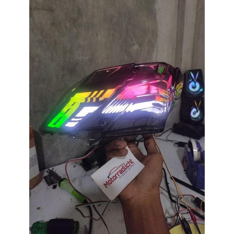 Product Introduction of Lampu Stop Stoplamp Lampu Rem Lazy RGB REMOTE Honda Beat esp eco beat street 2016-2019 original Motorcycle Kendaraan Car 1