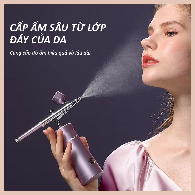 Bình Xịt Tinh Chất NIPLIFE, Nhật Bản, Dụng Cụ Dưỡng Ẩm, Công Nghệ Tiêm Oxy, Cấp Ẩm Sâu, Bình Xịt Điện, Có Thể Tái Chế, Hai Phụ Kiện Hộp Đựng 2