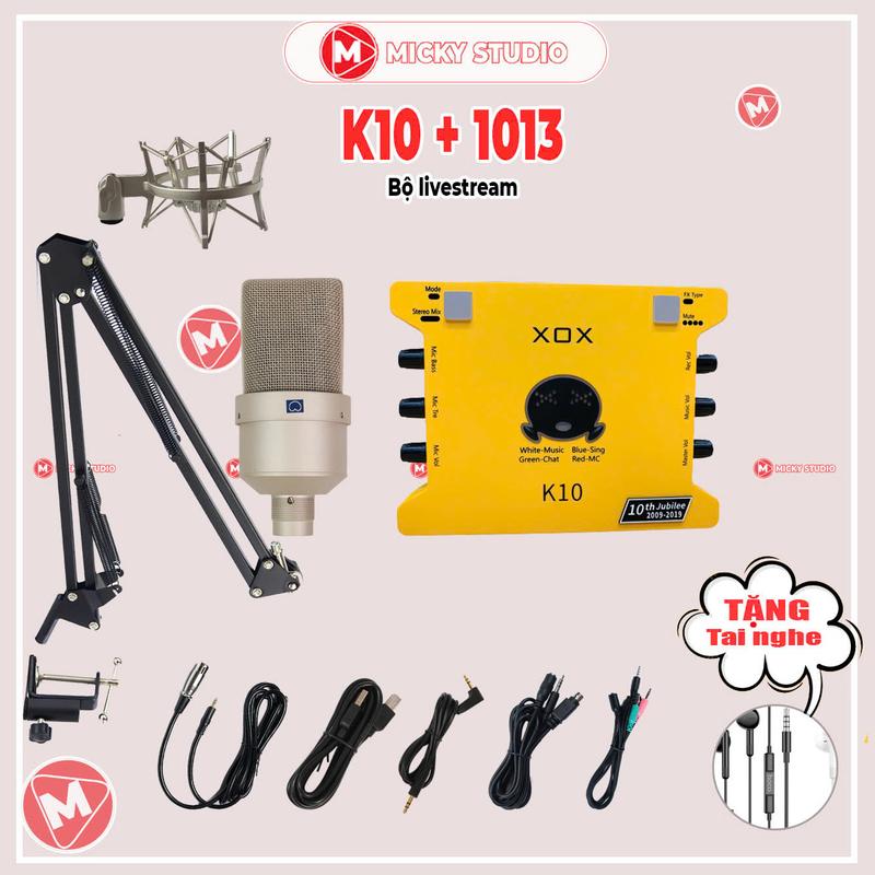  Bộ Sourdcard k10 Tiếng Anh mic 1013 chuyên thu âm  hát livestream chất lượng cao 