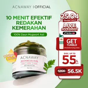 ACNAWAY Advanced Mugwort Gel Mask Big Size – Face Mask Gel Masker Wajah untuk Kulit Berjerawat | Mencerahkan, Menghaluskan & Membersihkan Pori | Anti Kusam, Komedo & Minyak | Acne Skincare Brightening & Pore Care Masker Komedo