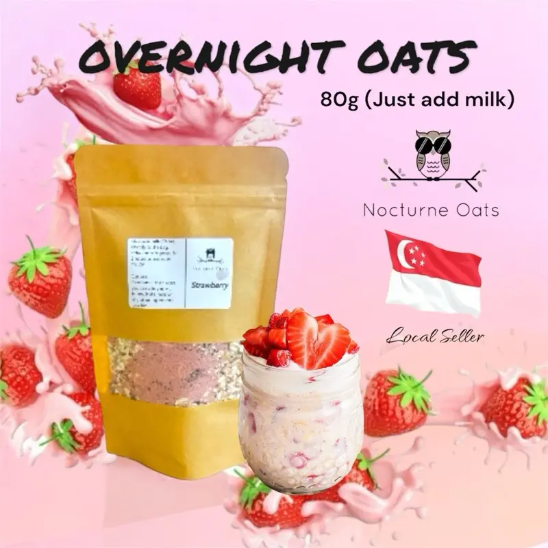 NOCTURNE OATS- Overnight oats premix 80g (strawberry)