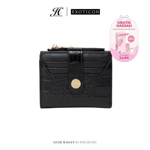 JIMS HONEY - Genie Wallet - Dompet Lipat Mini Kecil Wanita Perempuan Fashion Cewek Kartu Uang Cantik Jimshoney JH kulit Croco
