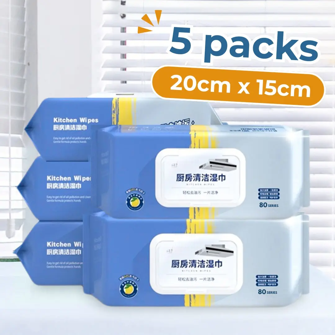 6 Pack Kitchen Wet Tissue Kitchen Wet Wipes 80s Disposable Disposable Dish Paper Towels Tissue Tisu Mop Replacement