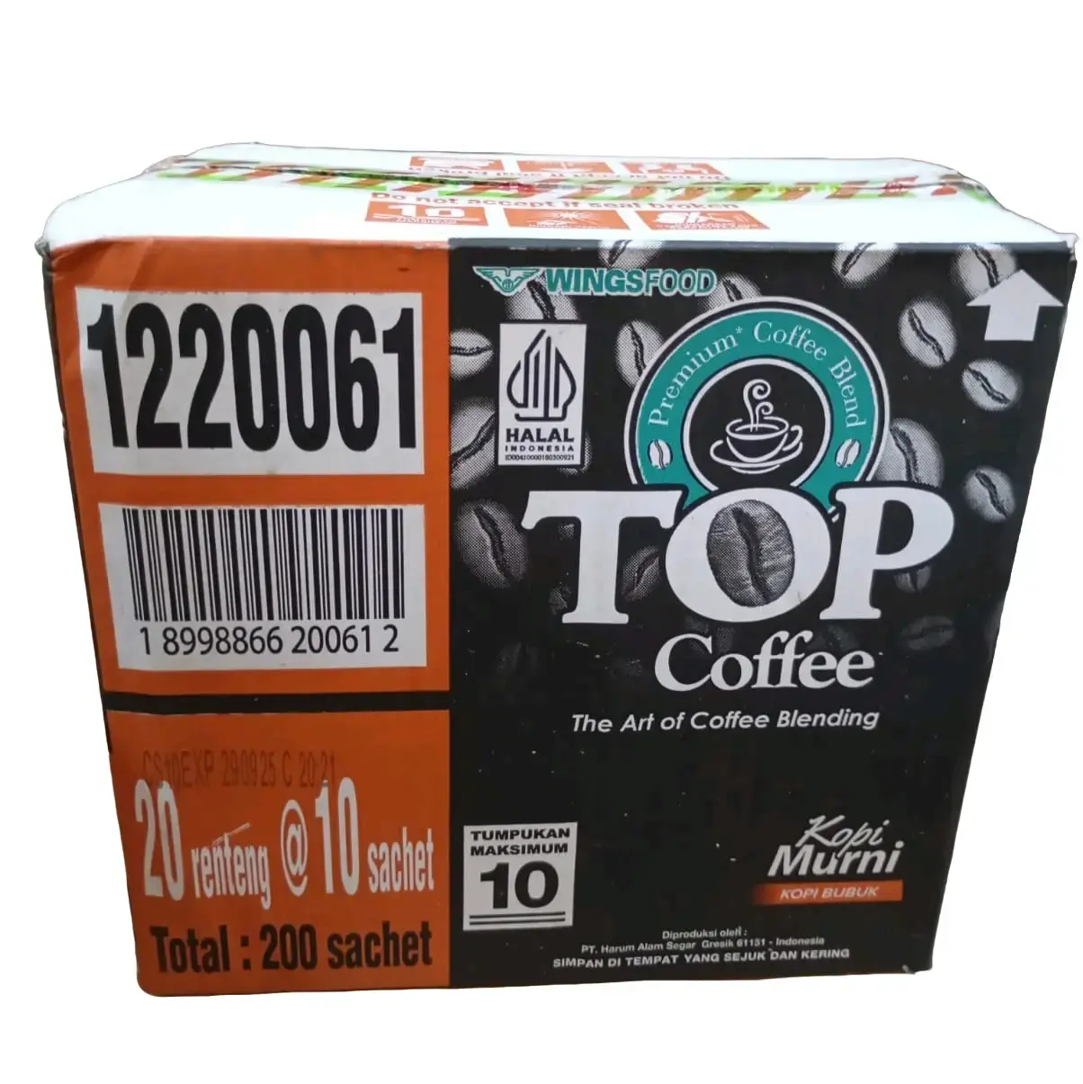 KOPI TOP KOPI MURNI 1 DUS 20 RENTENG