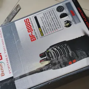 Walkie Talkie HD BF-888S Jarak Jauh 5-10km(Max)HT Wlan UHF 2 Units Handy Talky Waterproof Portable With Charger Antena Led earphone