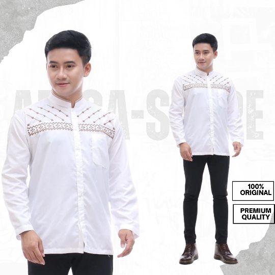 Baju Koko Muslim Lengan Panjang Dewasa Motif Bordir jasuke Bahan Katun premium Nyaman Warna putih Kurta Batik Kekinian terbaru 2026 pria modern syari sesuai gambar Baju Koko Muslim Lengan Panjang Dewasa Motif Bordir jasuke Bahan Katun premium Nyaman Warna putih Kurta Batik Kekinian terbaru 2026 pria modern syari sesuai gambar