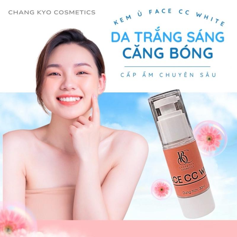 Kem ủ trắng da mặt Ủ FACE CC WHITE ( Hỗ trợ làm sạch da, Ức chế sản sinh melanin, Bổ sung dưỡng chất cho da ). Tất cả các loại da