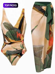 Conjunto de bañador cruzado y falda con lazo en la parte delantera para mujer, conjunto de bañador sin mangas estilo boho para vacaciones en la playa, conjuntos de verano 2024, ropa de verano para mujer, ofertas del Día Nacional