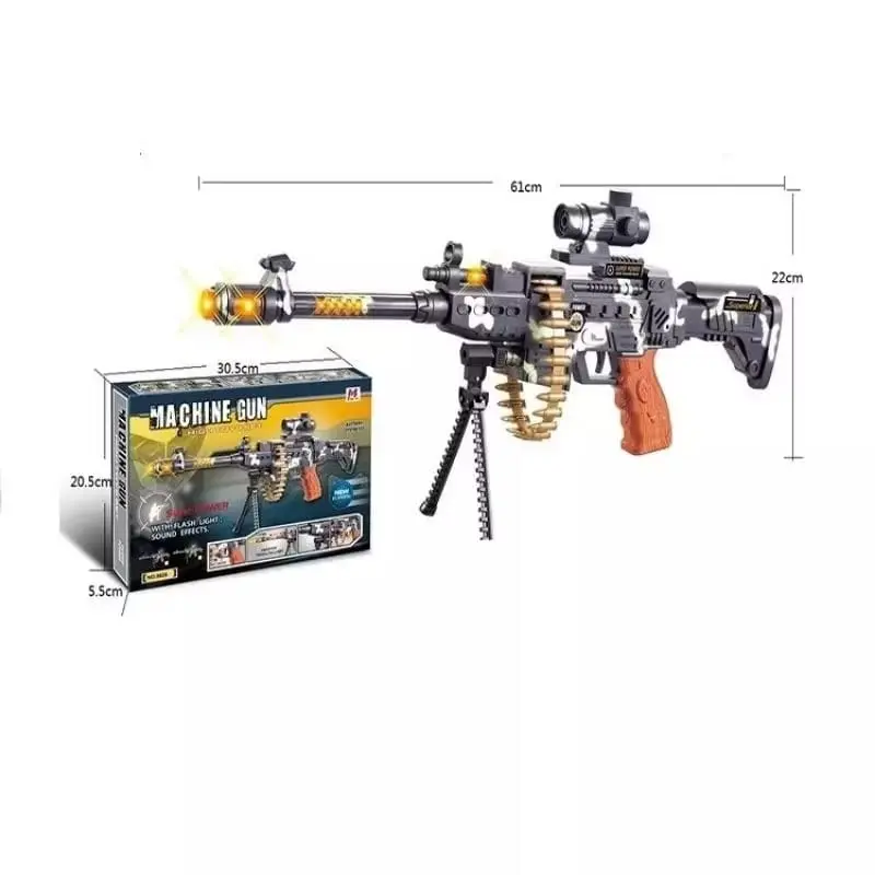 Tembak Mainan Machine Gun Mainan Anak dengan Lampu Musik Bisa Gerak Murah Ukuran Besar Permainan Toys 3