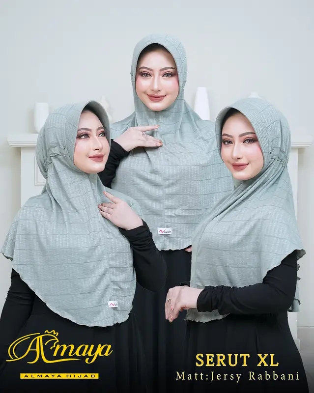 Hijab Instan Rabbani Serut Tali Belakang Bergo Hamidah Daily size XL Busa Casual 3