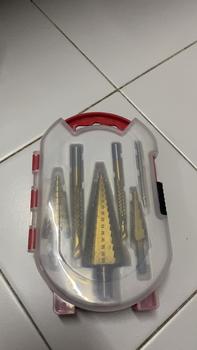 Product Review of Drill Bit Step Drill  HSS Titanium Coated Hex Shank Step Drill bit set Punch Taper Metric Drilling from a**6 0