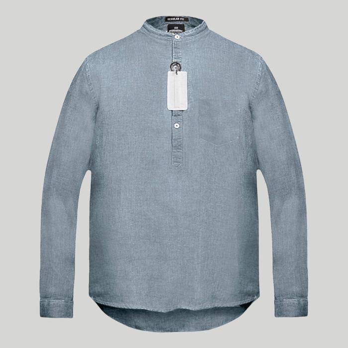 Gambar Peternation pure linen sanghai kancing dada panjang warna cadet grey - S dari PETERNATION Kota Administrasi Jakarta Barat Tokopedia