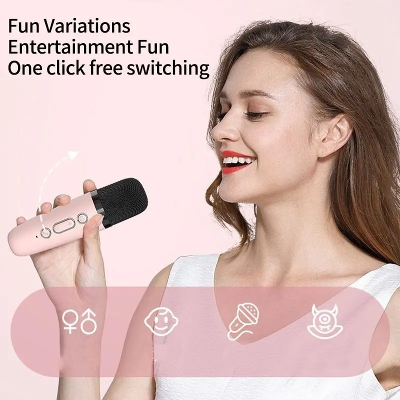 【Pengiriman 24 Jam】 YUUKI Gudang Lokal Karaoke Speaker Bluetooth Terbaru Set Speaker KTV Nirkabel Lucu Bass Luar Ruangan Portabel Lucu 7