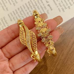 Koleksi Gelang Emas Bohemia, SUNQ, Keanggunan Tukang untuk Warisan Bebas Rantai Bangles women aksesoris jewelry Barang Kemas Bracelets