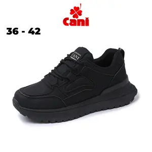 【SCHOOL SERIES】CANI Yunha Sepatu Canvas Back To School Sepatu Sekolah - Sepatu Hitam Wanita Polos Casual Karet Shoes - C9006 FB