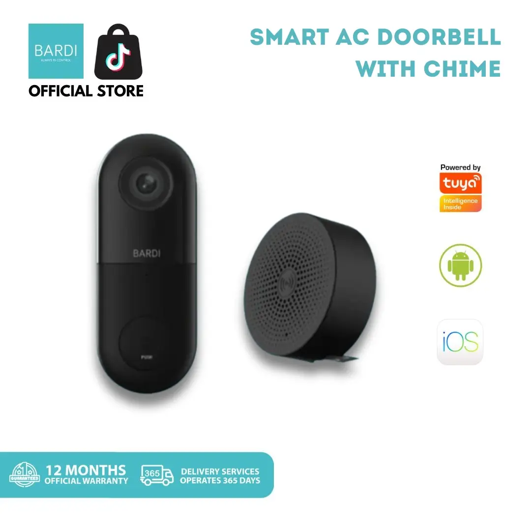 BARDI Wireless Doorbell with Chime Dengan Kabel Bel Pintu WiFi