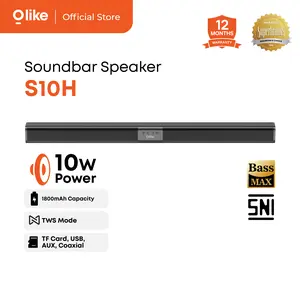 [EXCLUSIVE CREATOR] Olike S10H Soundbar Speaker 10W Subwoofer | Bluetooth 6.0 | Bass Max Immersive Sound | 5 Mode Playback | Baterai 1800mAh | Pemasangan Dinding with Mounting untuk TV 55" | Garansi 1 Tahun