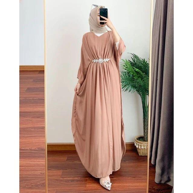 Shabira Kaftan Wanita Remaja Dewasa Terbaru 2024 Simple Elegan Hits Kekinian Super Mewah Ceruty Babydoll Muslim Lebaran Cantik 2