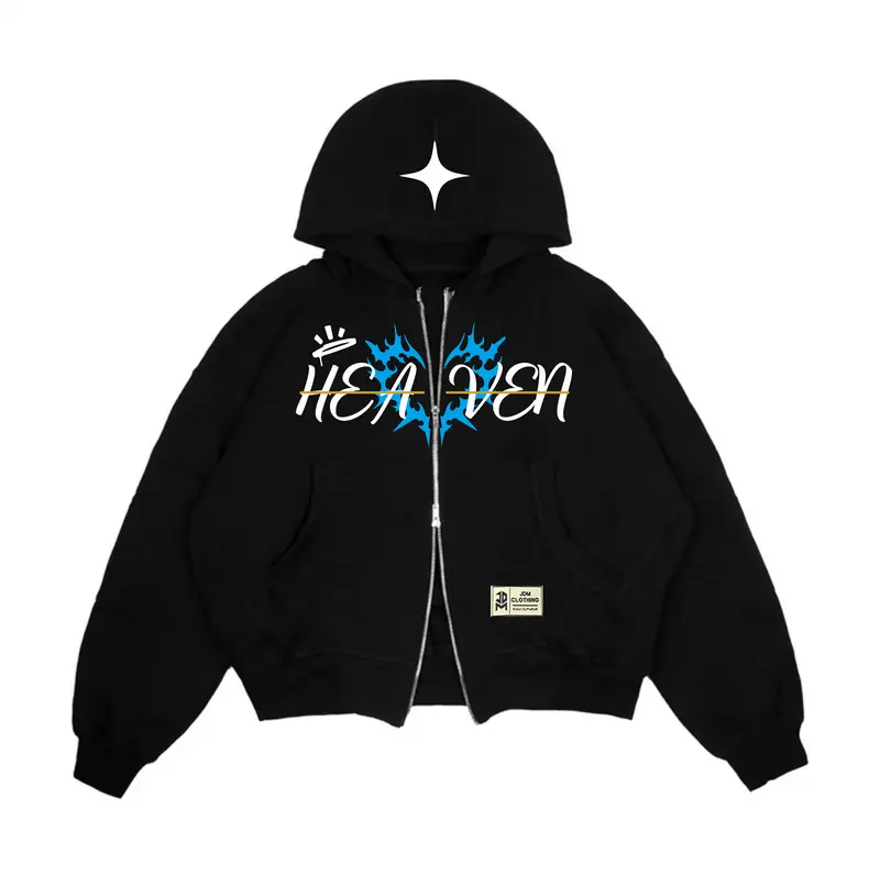 JDMCO - Boxy Zipper Hoodie Fleece 280 Gsm Double Kepala Zipper Unisex 2