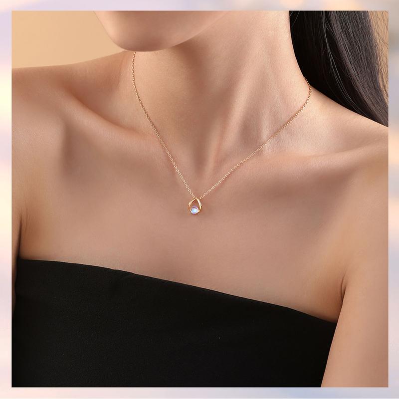 Product Introduction of Bộ Bông Tai Và Vòng Cổ, Thiết Kế Đá Sáng Bóng Bằng Bạc Sterling 925, Phong Cách Dễ Thương Và Thanh Lịch, Tinh Tế, Quà Tặng Miễn Phí, 1 Chiếc Nhẫn Trái Tim Hợp Kim, [223] 9