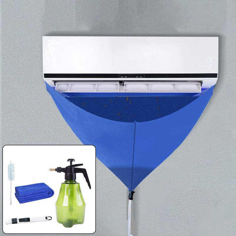 Bộ dụng cụ làm sạch Điều Hòa Không Khí, có bàn chải, túi bảo vệ sạch, cho Điều Hòa Không Khí Treo Tường, thích hợp cho gia đình, khách sạn, máy bay nhiệt hấp thụ, lưu trữ 8