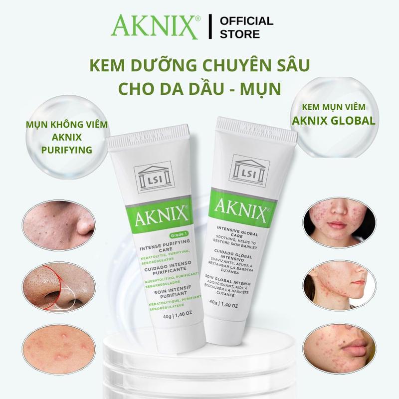 Kem Dưỡng AKNIX Chuyên Biệt Cho Da Dầu Mụn 40g, Nhập Khẩu Pháp - cho da dầu mụn viêm hoặc không viêm