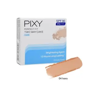 Bedak Padat Refill PIXY Perfect Fit Two Way Cake Hafizah dengan Formula Squalane Oil untuk Tampilan Wajah Rapi dan Tahan Lama Powder