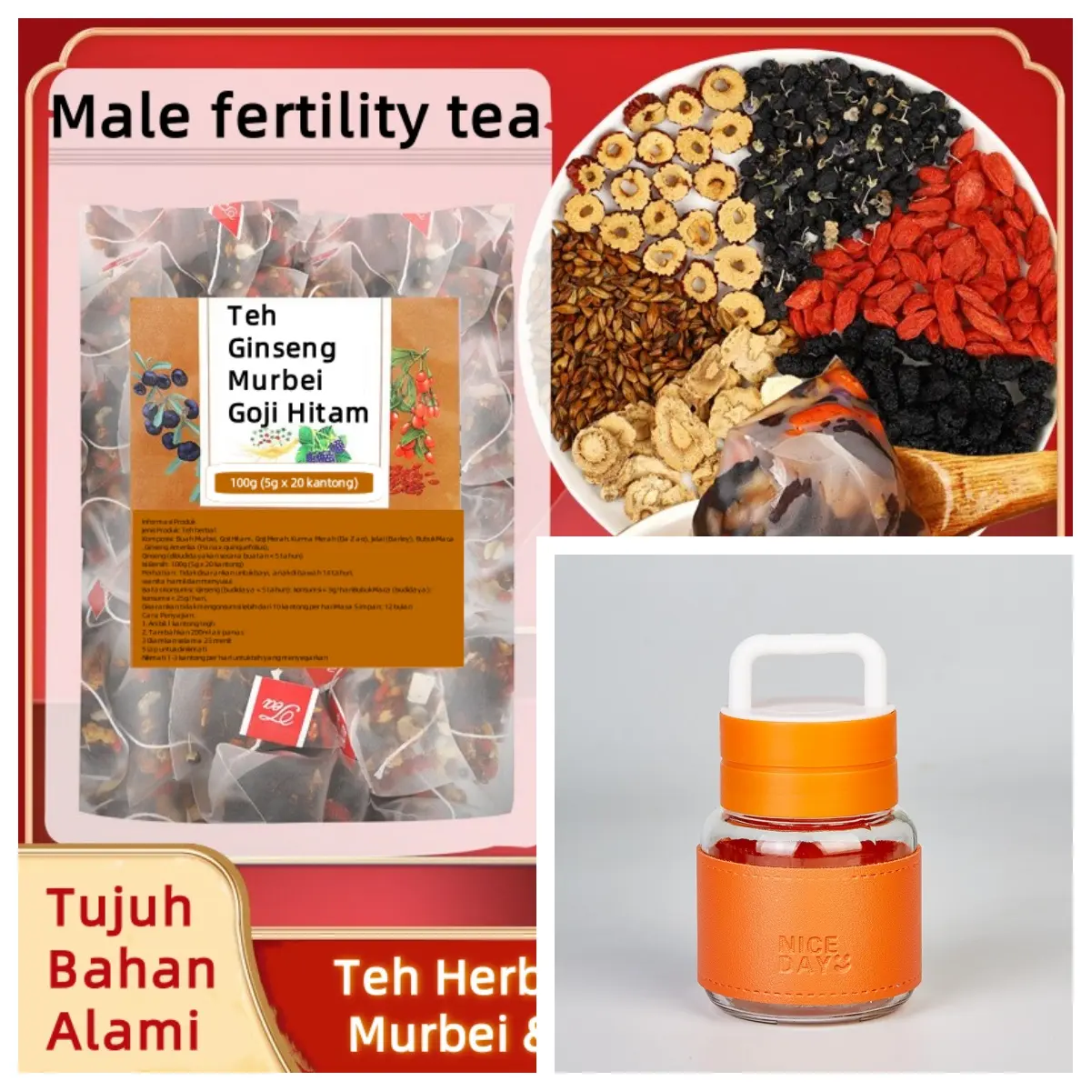 1bungkus teh +gratis botol